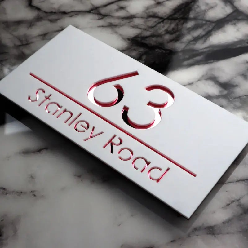 Personalized House Number Sign text