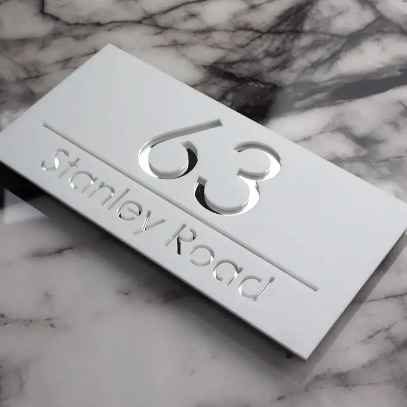 Personalized House Number Sign text