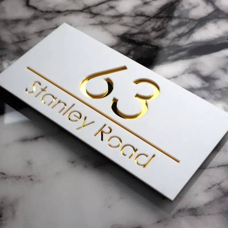 Personalized House Number Sign text