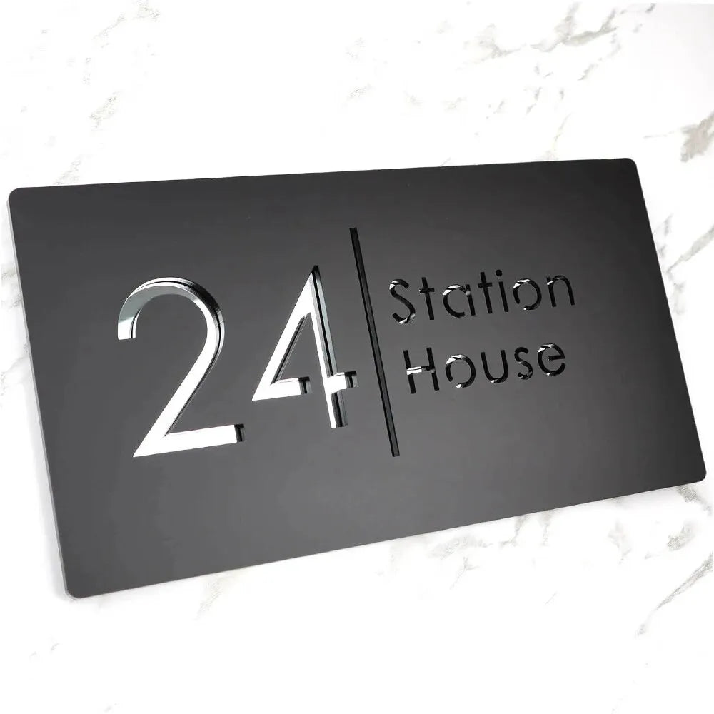 Personalized House Number Sign with Address