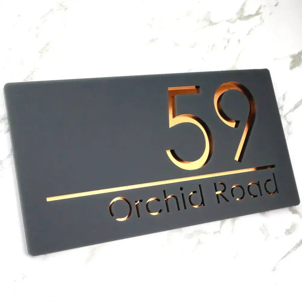 Personalized House Number Sign with Address