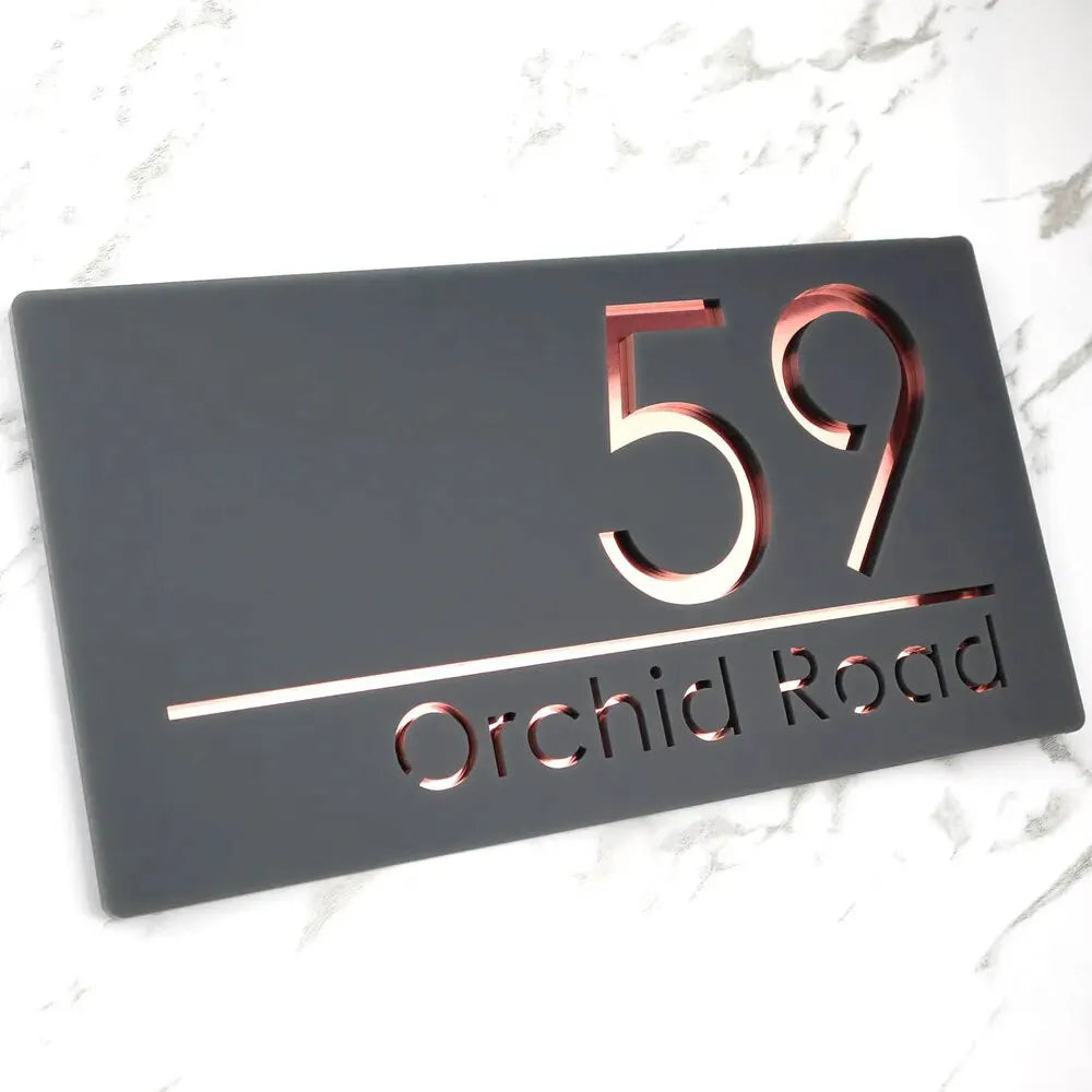 Personalized House Number Sign with Address