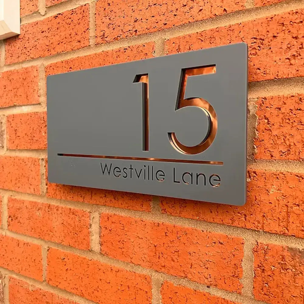Personalized House Number Sign with Address