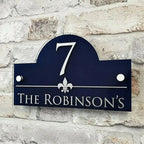 Personalized House Number Sign with Stylish Plaque