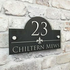 Personalized House Number Sign with Stylish Plaque