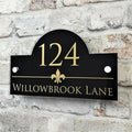 Personalized House Number Sign with Stylish Plaque