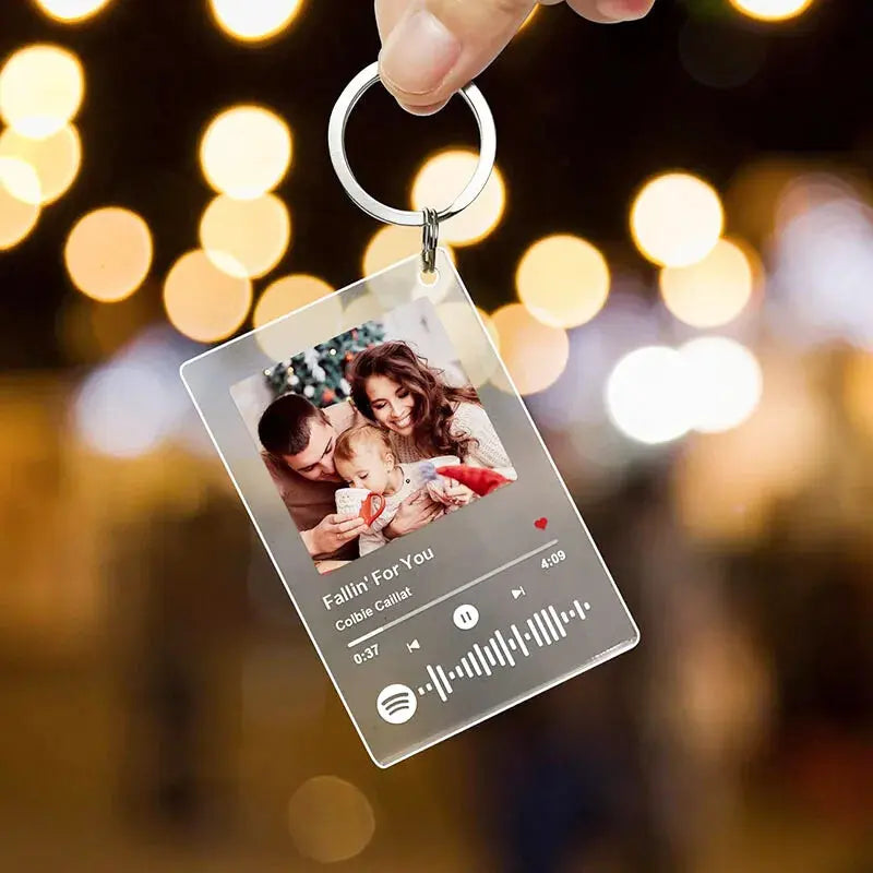 Personalized Keychain Custom Spotify