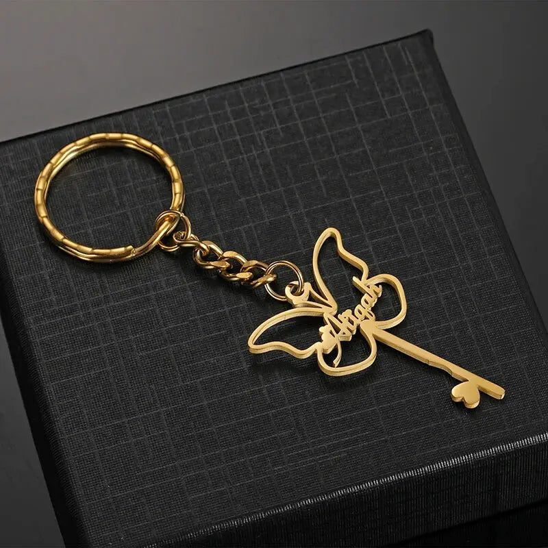 Personalized Keychain Named Butterfly