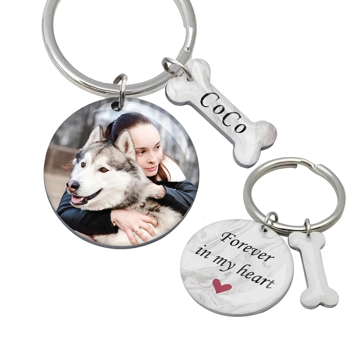 Personalized Keychain with Photo and Text