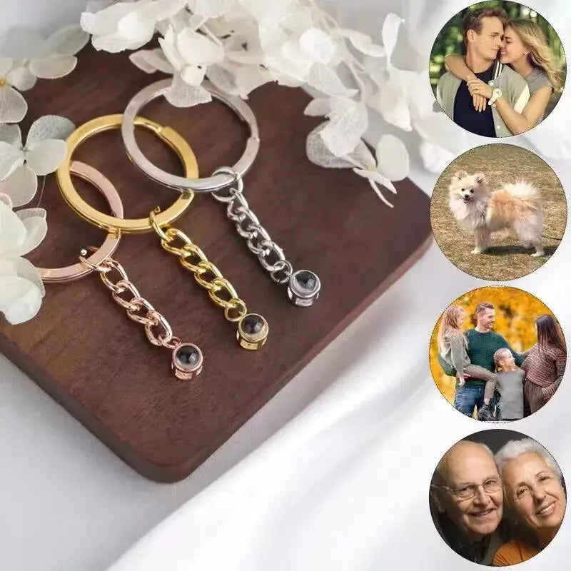 Personalized Keychain with Photo Projection