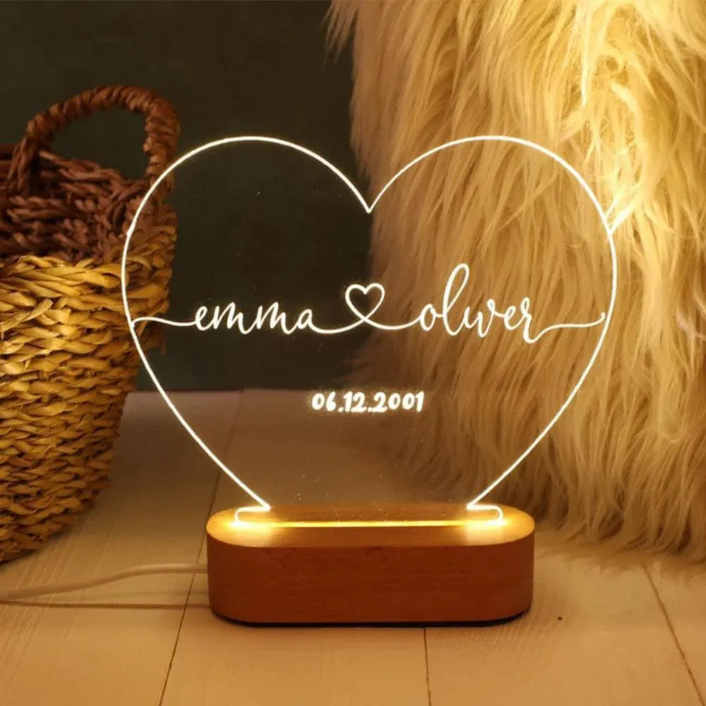 Personalized Lamp LED Name