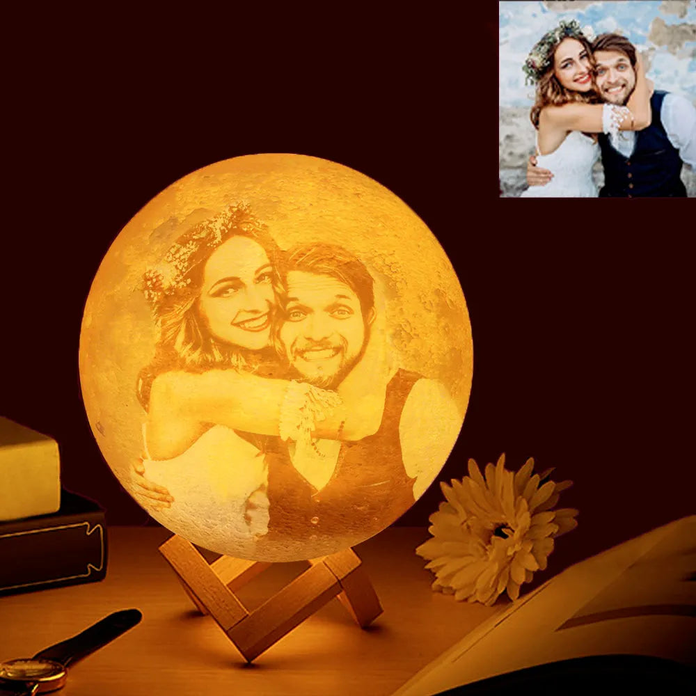 Personalized Lamp Photo Moon
